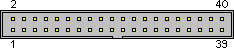 40 pin IDC female connector layout
